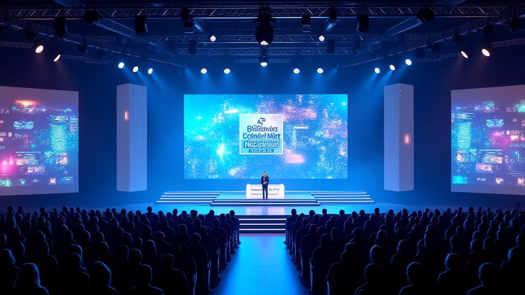 The main stage of the Global Tech Summit 2023.